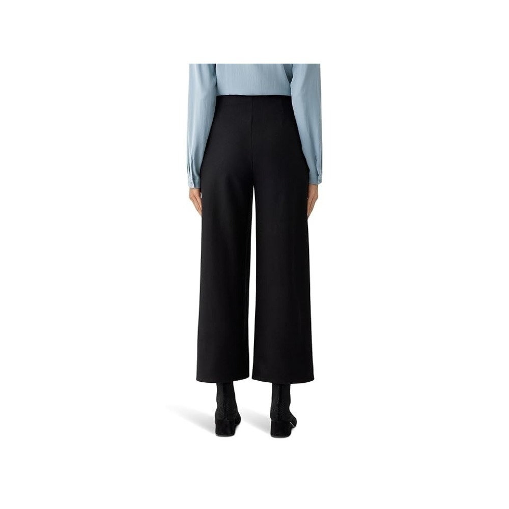 Eileen Fisher Women's Ankle Wide Pants Black Wool Size XL NWT